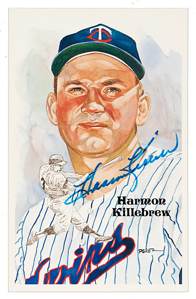Signed 1985 Perez-Steele HOF Postcard Harmon Killebrew 754/10,000 - Beckett