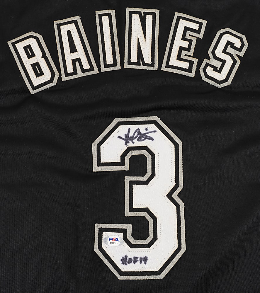 Harold Baines Signed Chicago White Sox Jersey with "HOF 19" Inscription - PSA/DNA