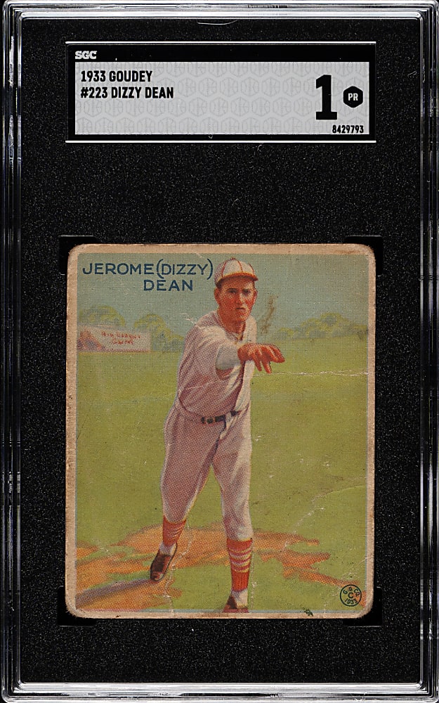 1933 R319 Goudey #223 Dizzy Dean SGC POOR 1