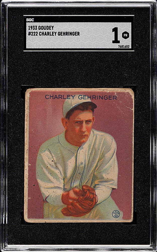 1933 R319 Goudey #222 Charley Gehringer SGC POOR 1