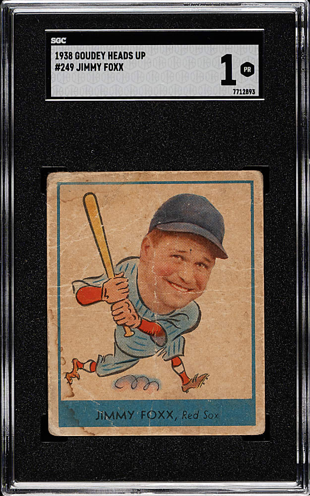 1938 R323 Goudey "Heads-Up" #249 Jimmy Foxx SGC POOR 1