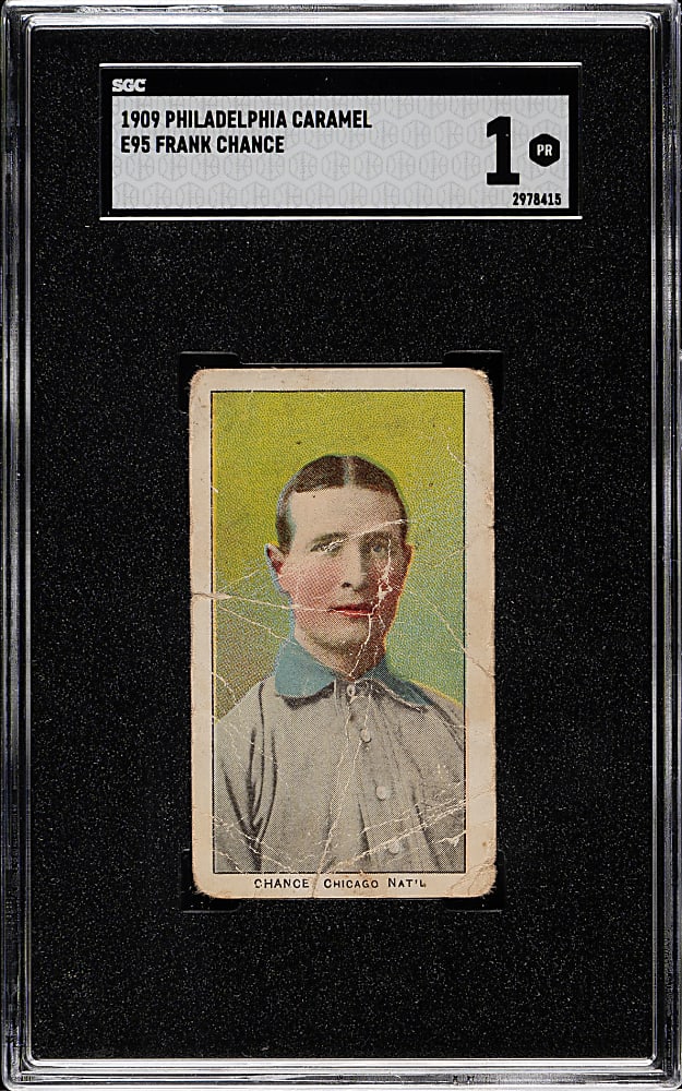 1909 E95 Philadelphia Caramel Frank Chance SGC POOR 1