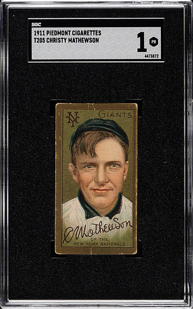 1911 T205 Gold Border Christy Mathewson SGC POOR 1