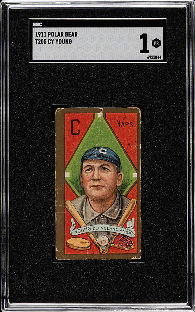 1911 T205 Gold Border Cy Young SGC POOR 1 - Polar Bear Back