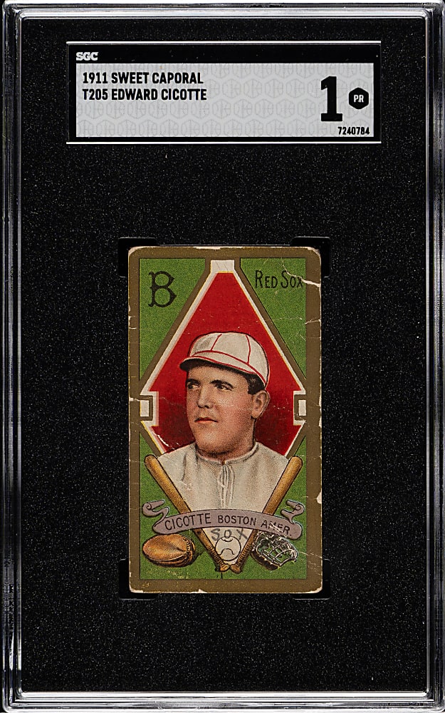 1911 T205 Gold Border Eddie Cicotte SGC POOR 1