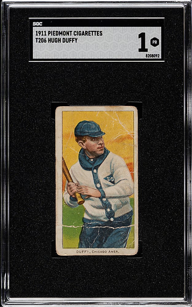 1909-1911 T206 White Border Hugh Duffy SGC POOR 1