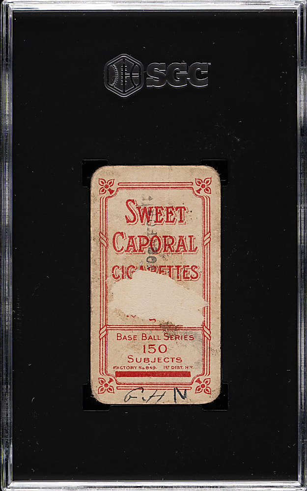 1909-1911 T206 White Border Walter Johnson Portrait SGC POOR 1