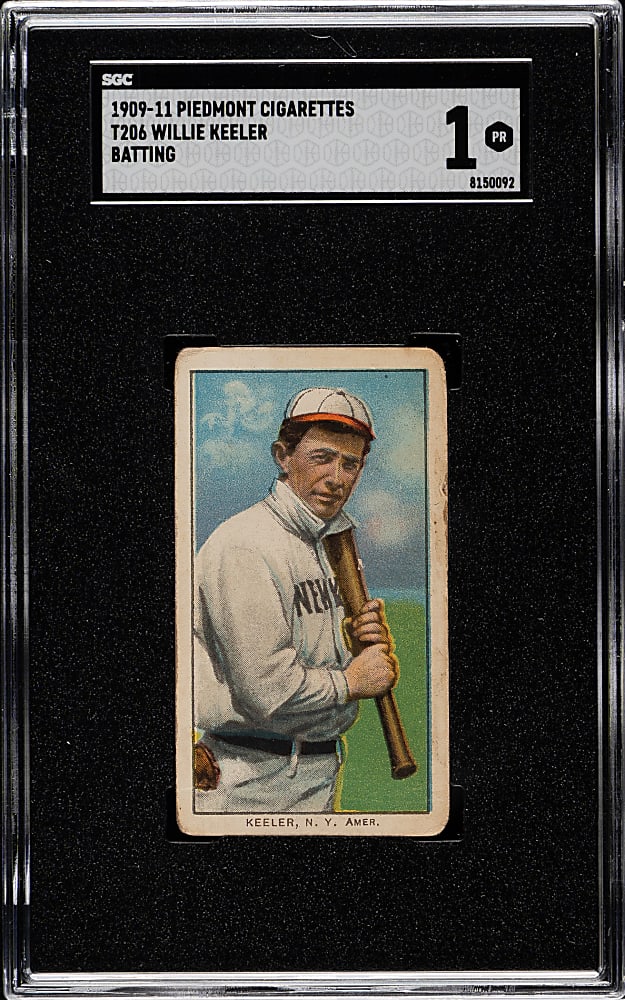 1909-1911 T206 White Border Willie Keeler Batting SGC POOR 1
