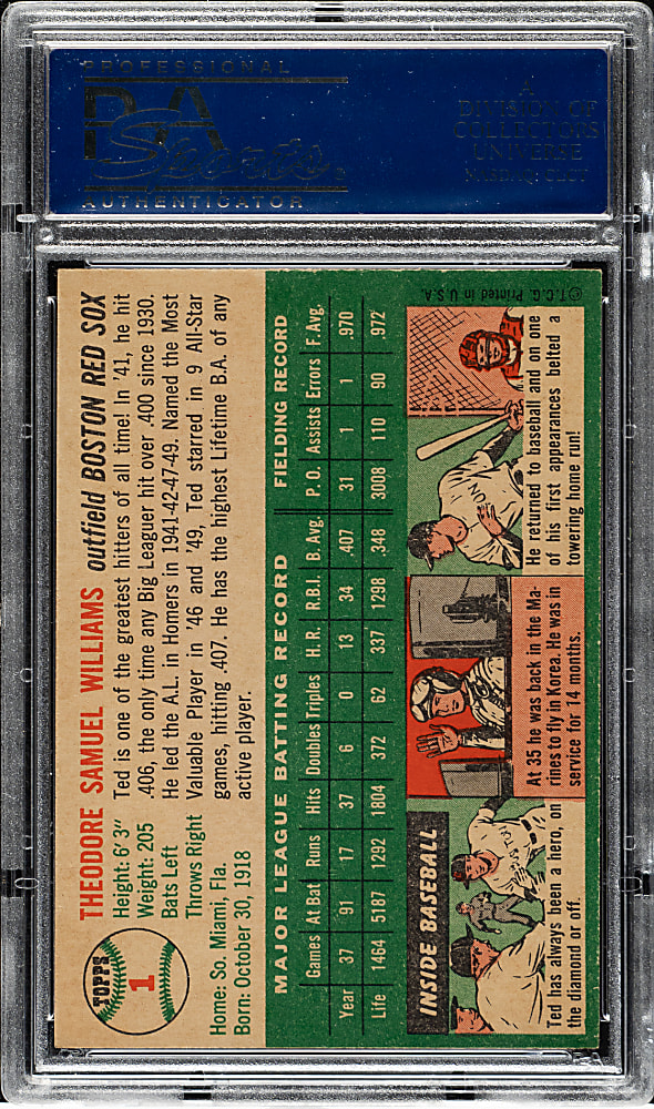 1954 Topps #1 Ted Williams PSA NM-MT+ 8.5
