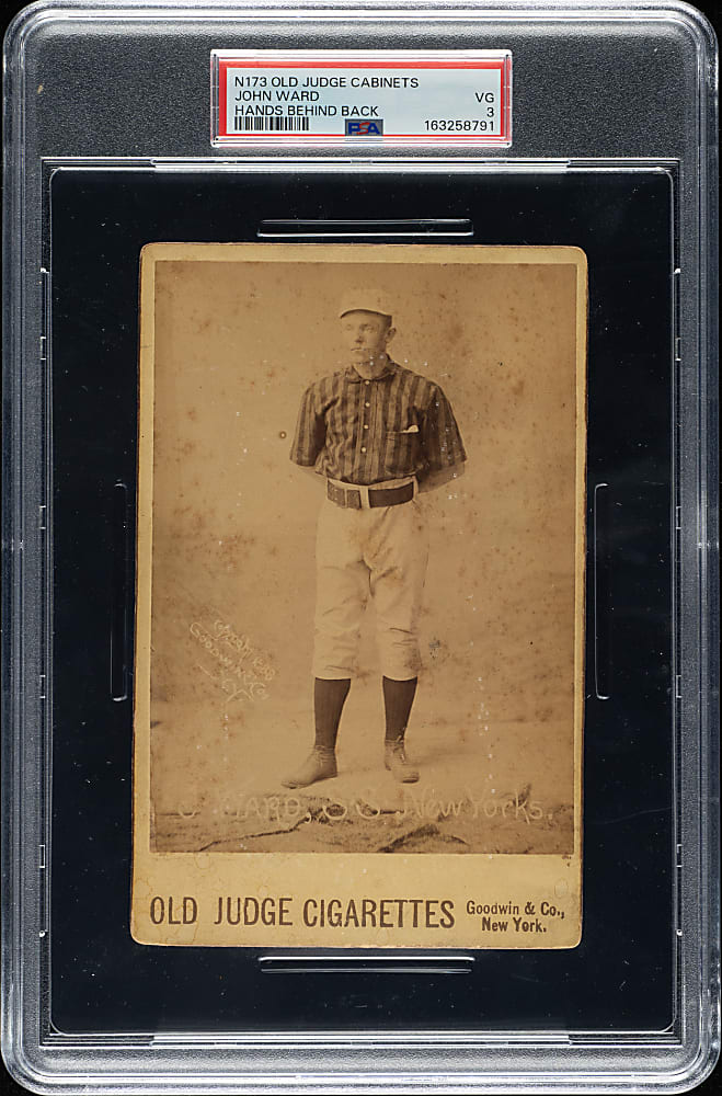 1888 N173 Goodwin Old Judge Cabinet John Ward PSA VG 3 - The ONLY PSA-Graded Example!