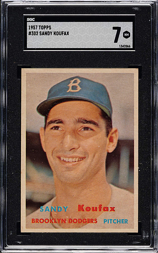 1957 Topps #302 Sandy Koufax SGC NM 7