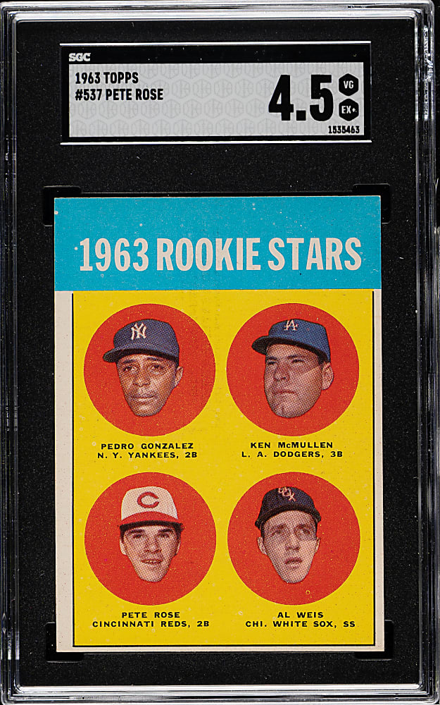 1963 Topps #537 Pete Rose Rookie SGC VG/EX+ 4.5