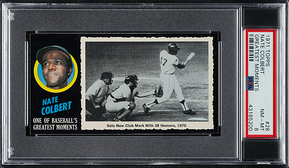 1971 Topps Greatest Moments #28 Nate Colbert PSA NM-MT 8