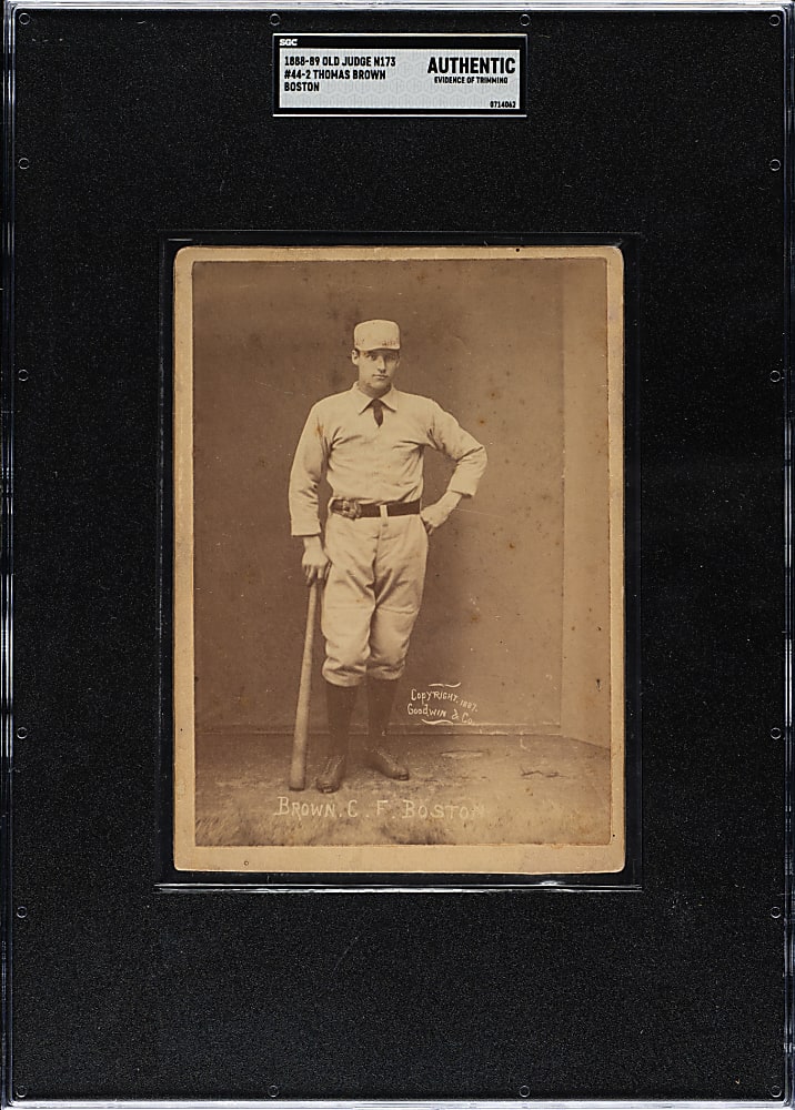 1888 N173 Old Judge Cabinet Thomas Brown SGC Authentic