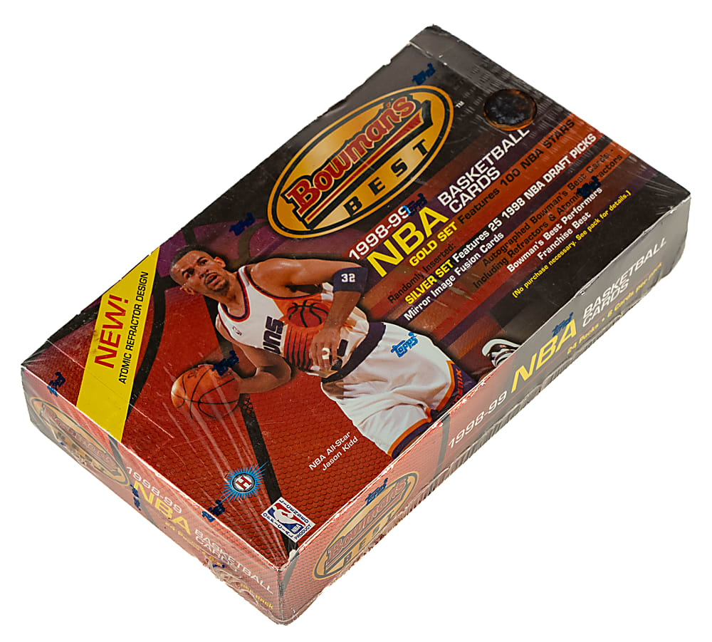 1998-1999 Bowman's Best Basketball Factory-Sealed Unopened Hobby Box (24 Packs) - Dirk Nowitzki and Vince Carter Rookie Year