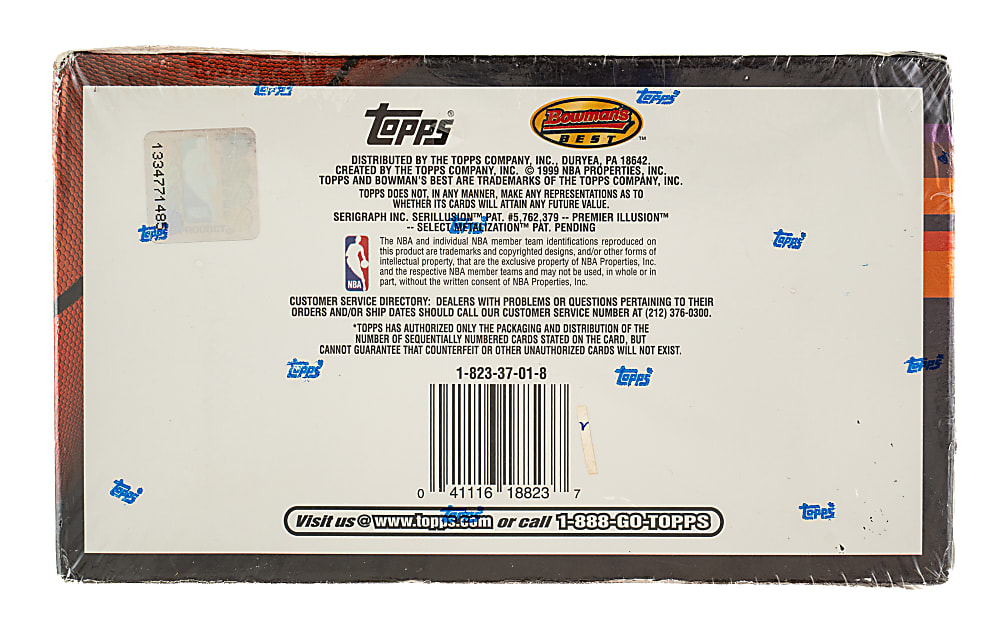 1998-1999 Bowman's Best Basketball Factory-Sealed Unopened Hobby Box (24 Packs) - Dirk Nowitzki and Vince Carter Rookie Year