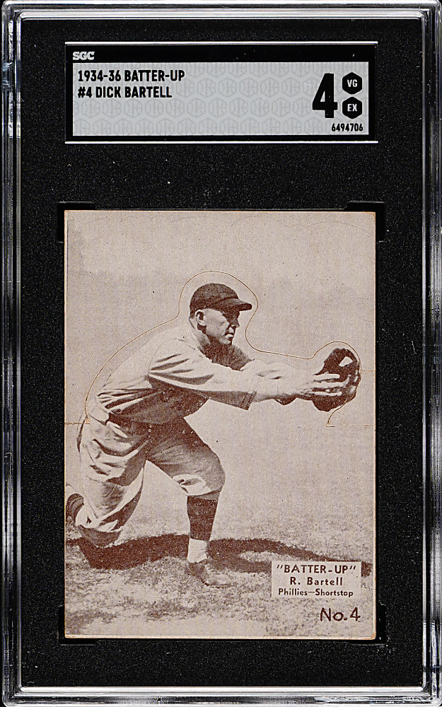1934-1936 R318 Batter-Up #4 Dick Bartell SGC VG/EX 4