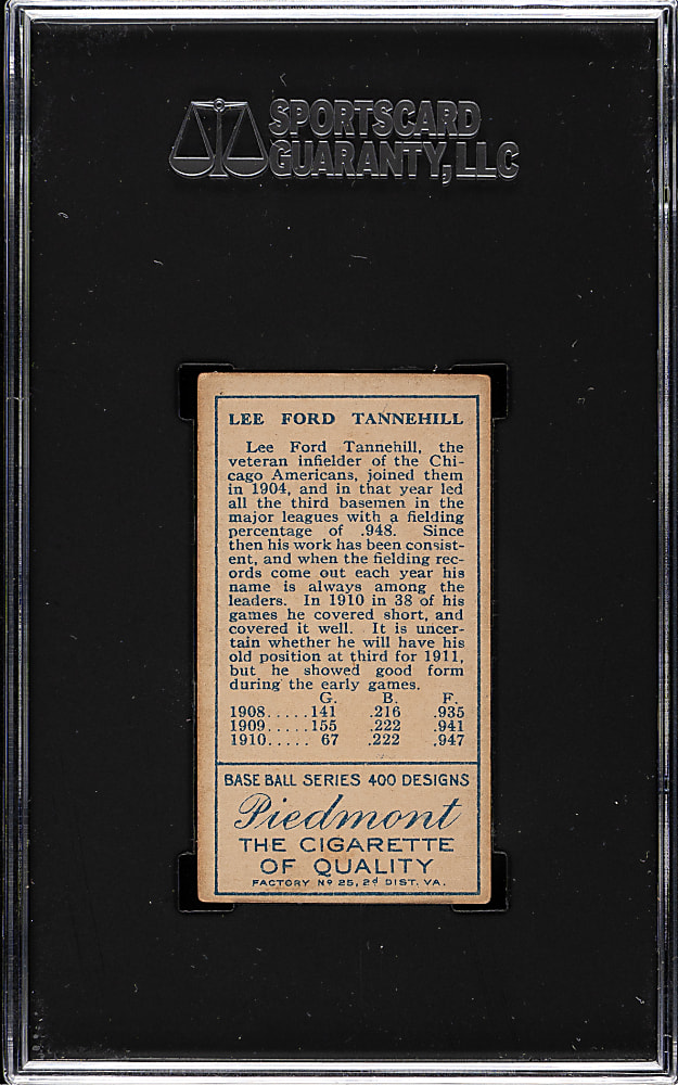 1911 T205 Gold Border Lee Tannehill SGC EX+ 5.5