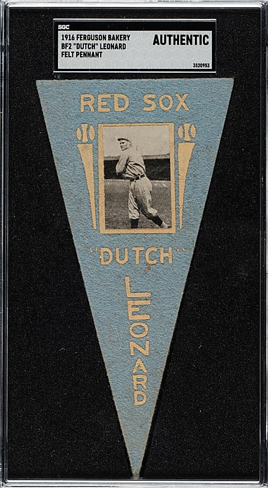 1916 BF2 Ferguson Bakery Felt Pennant Dutch Leonard SGC Authentic