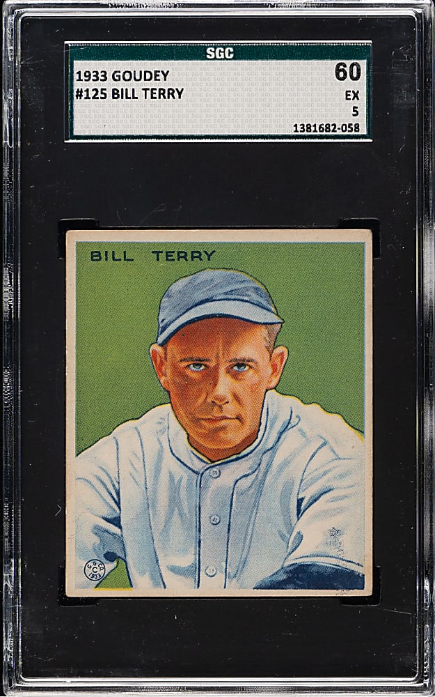 1933 R319 Goudey #125 Bill Terry SGC EX 60