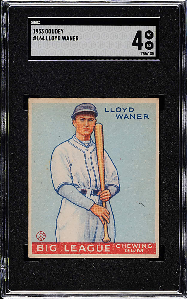 1933 R319 Goudey #164 Lloyd Waner SGC VG/EX 4