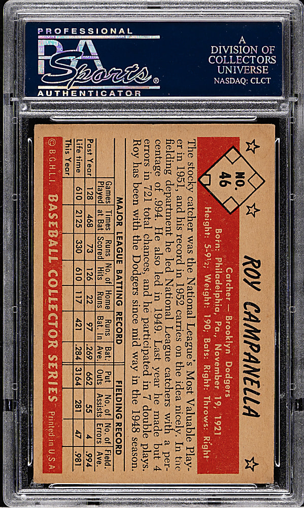 1953 Bowman Color #46 Roy Campanella PSA VG-EX+ 4.5