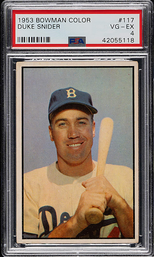 1953 Bowman Color #117 Duke Snider PSA VG-EX 4