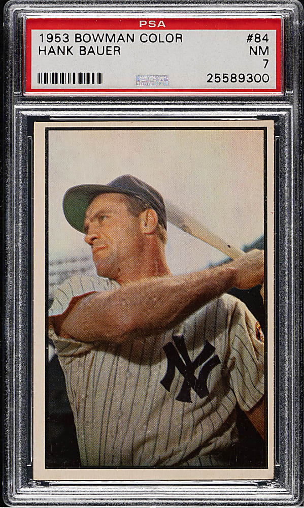 1953 Bowman Color #84 Hank Bauer PSA NM 7