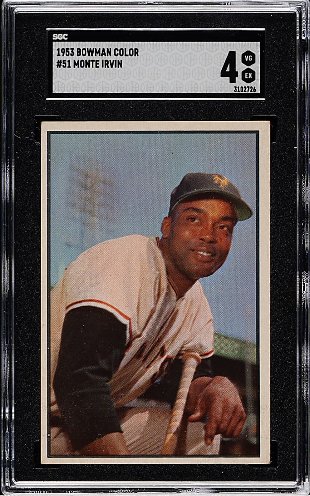 1953 Bowman Color #51 Monte Irvin SGC VG/EX 4