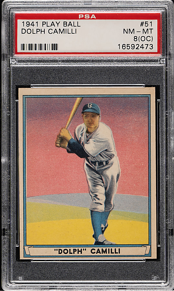 1941 R336 Play Ball #51 Dolph Camilli PSA NM-MT 8 (OC)