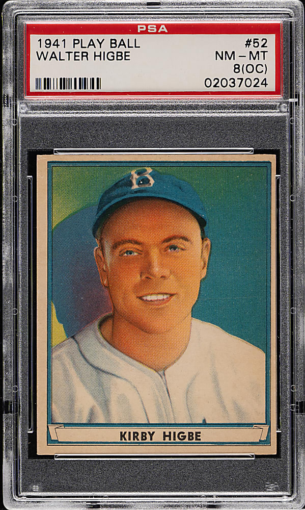1941 R336 Play Ball #52 Walter Higbe PSA NM-MT 8 (OC)