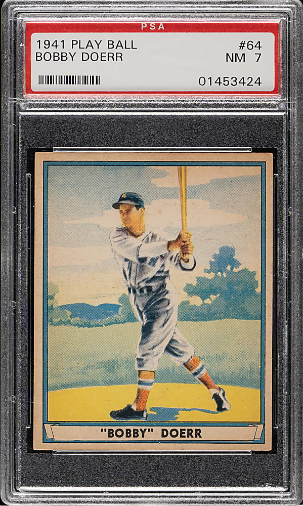 1941 R336 Play Ball #64 Bobby Doerr PSA NM 7