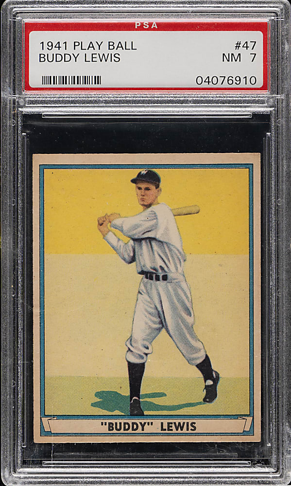 1941 R336 Play Ball #47 Buddy Lewis PSA NM 7