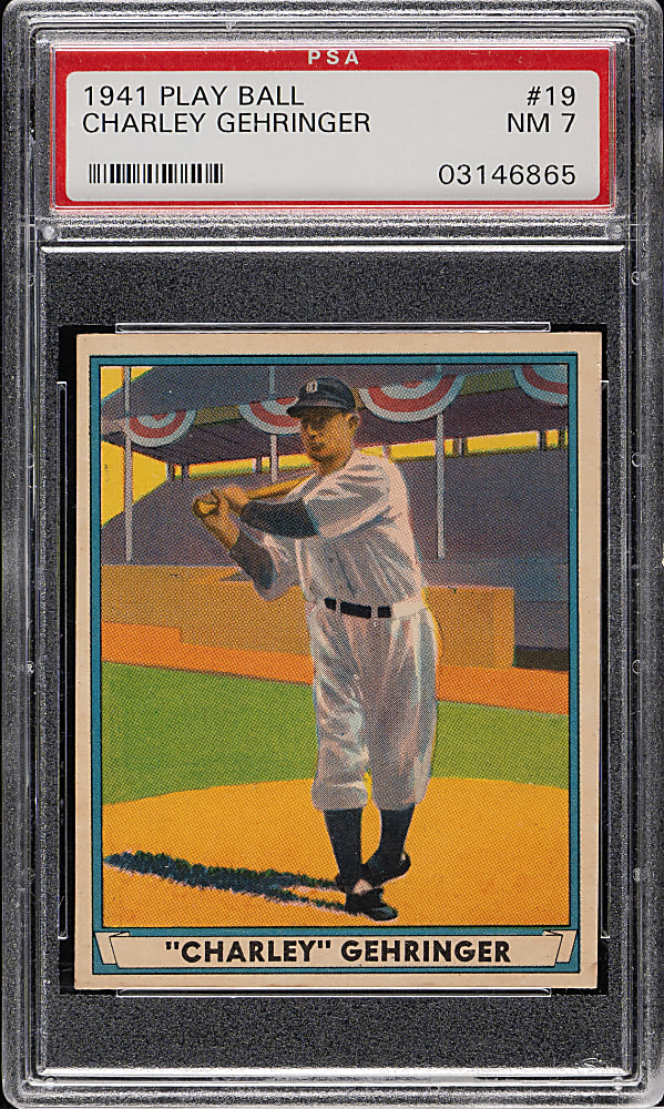 1941 R336 Play Ball #19 Charlie Gehringer PSA NM 7