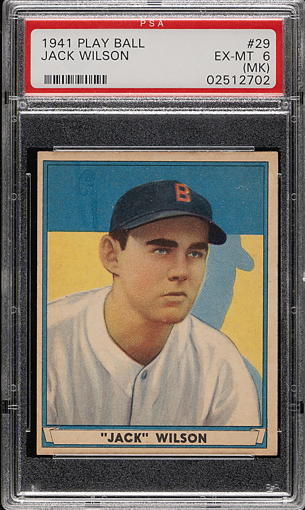 1941 R336 Play Ball #29 Jack Wilson PSA EX-MT 6 (MK)
