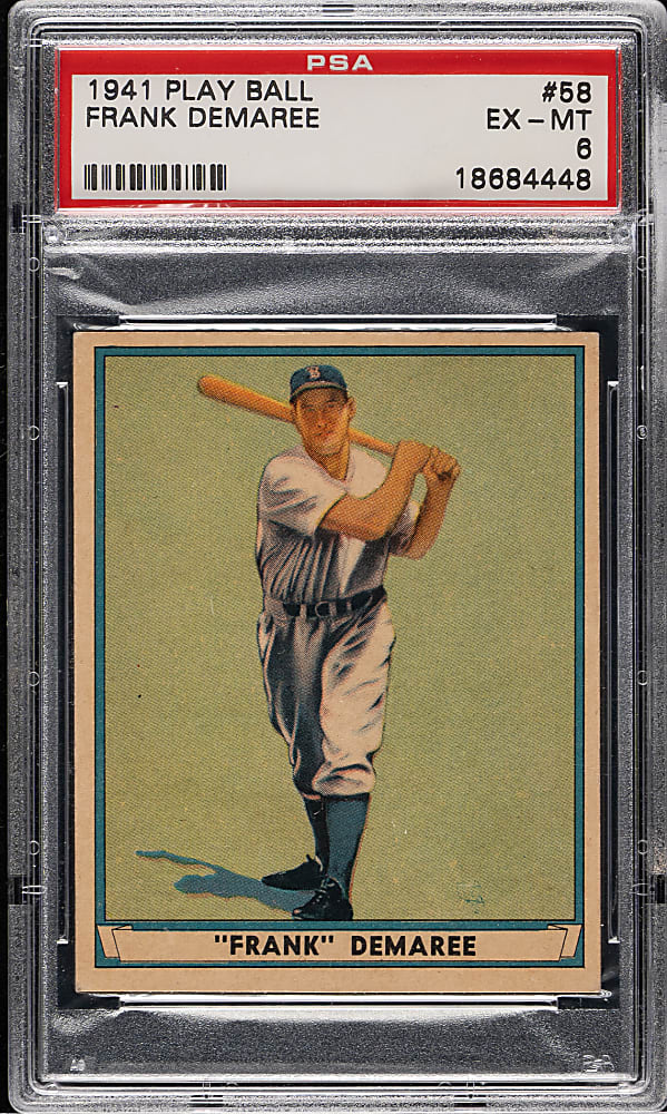 1941 R336 Play Ball #58 Frank Demaree PSA EX-MT 6