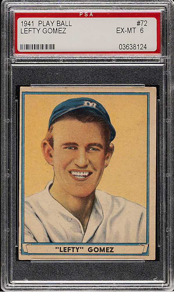 1941 R336 Play Ball #72 Lefty Gomez PSA EX-MT 6