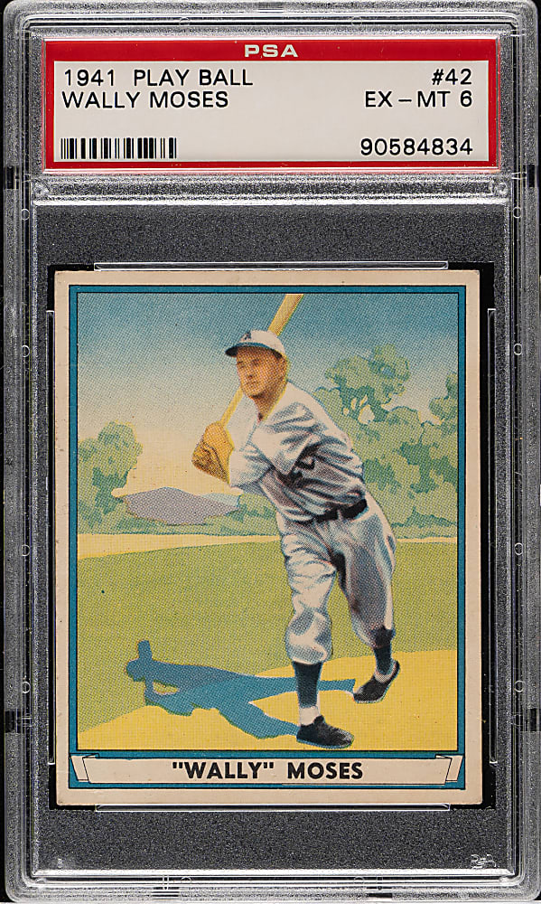 1941 R336 Play Ball #42 Wally Moses PSA EX-MT 6