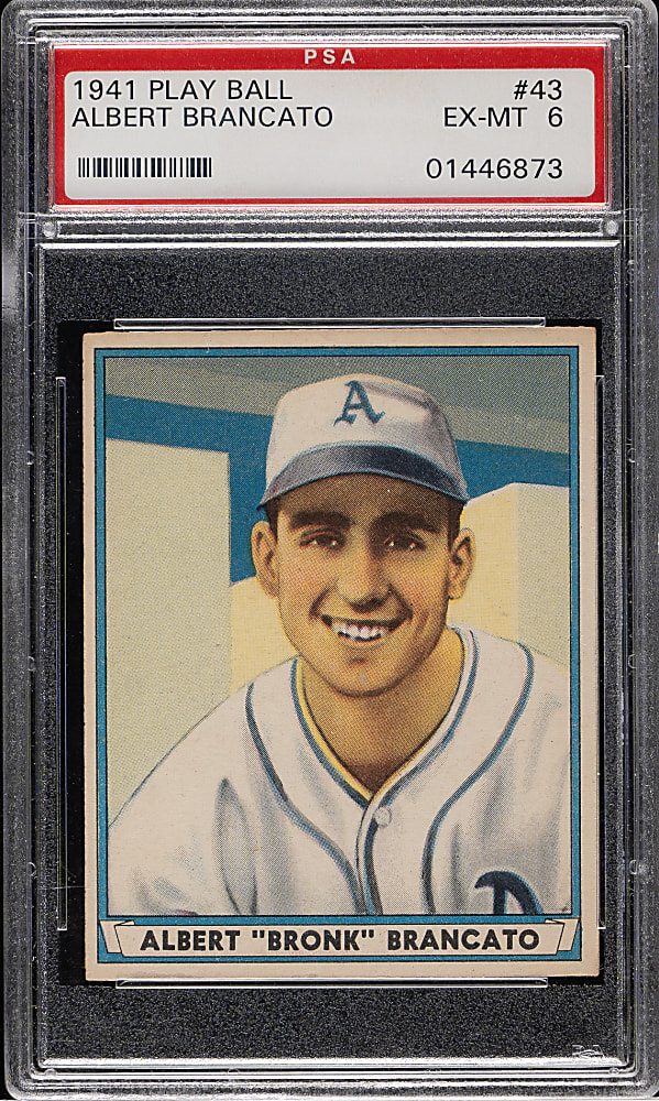 1941 R336 Play Ball #43 Albert Brancato PSA EX-MT 6