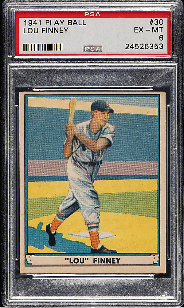 1941 R336 Play Ball #30 Lou Finney PSA EX-MT 6