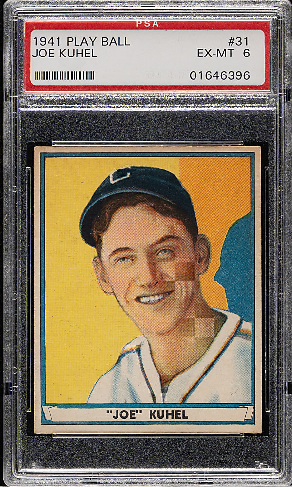 1941 R336 Play Ball #31 Joe Kuhel PSA EX-MT 6