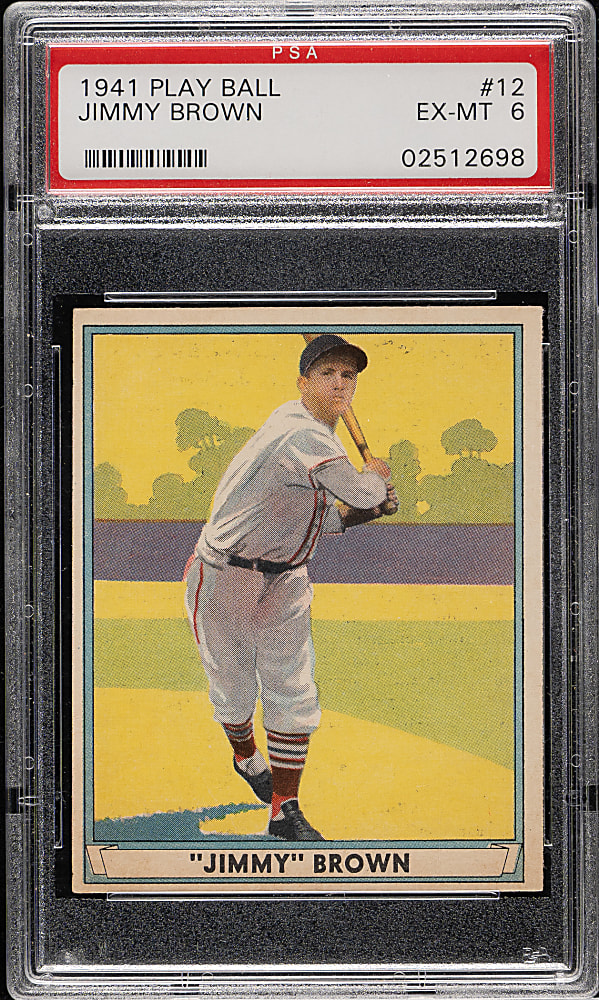 1941 R336 Play Ball #12 Jimmy Brown PSA EX-MT 6