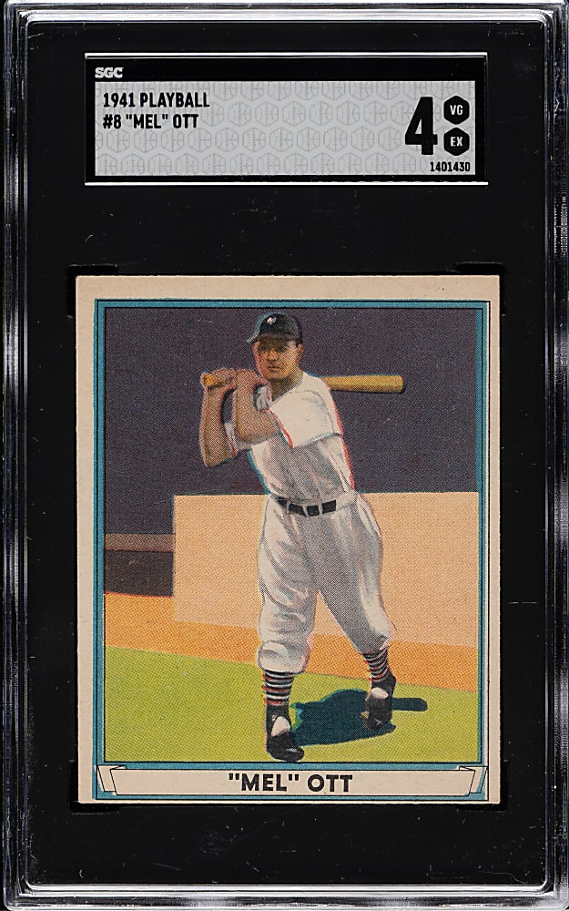1941 R336 Play Ball #8 Mel Ott SGC VG/EX 4
