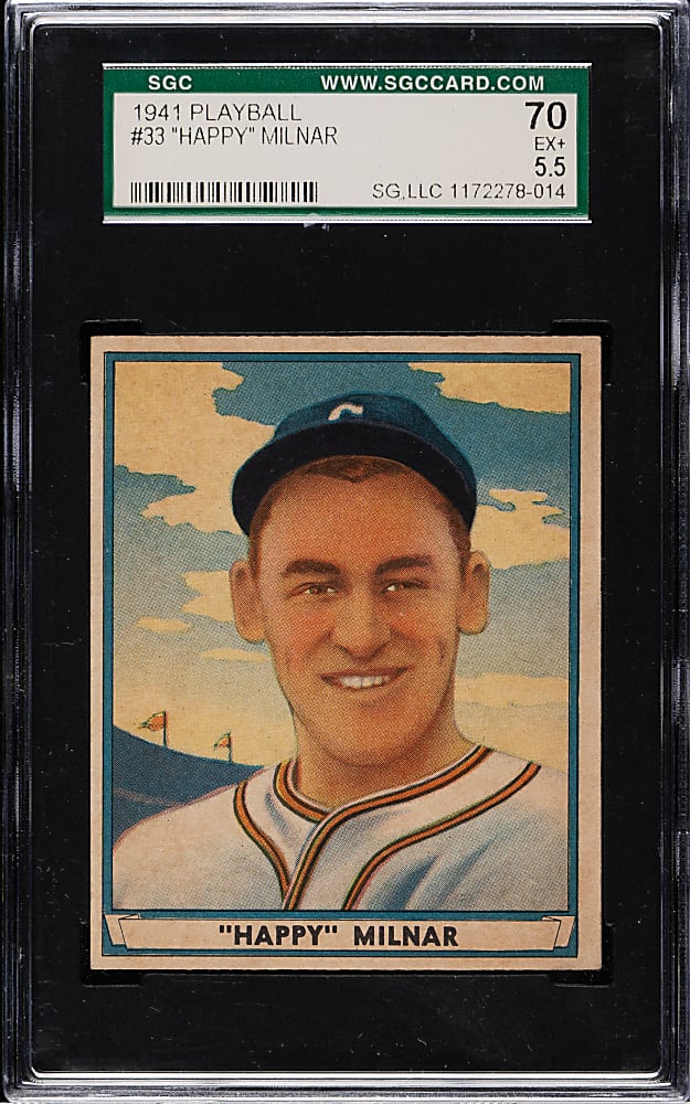 1941 R336 Play Ball #33 Happy Milnar SGC EX+ 70