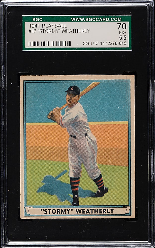 1941 R336 Play Ball #17 Stormy Weatherly SGC EX+ 70