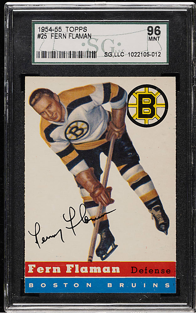 1954-1955 Topps Hockey #25 Fern Flaman SGC MINT 96
