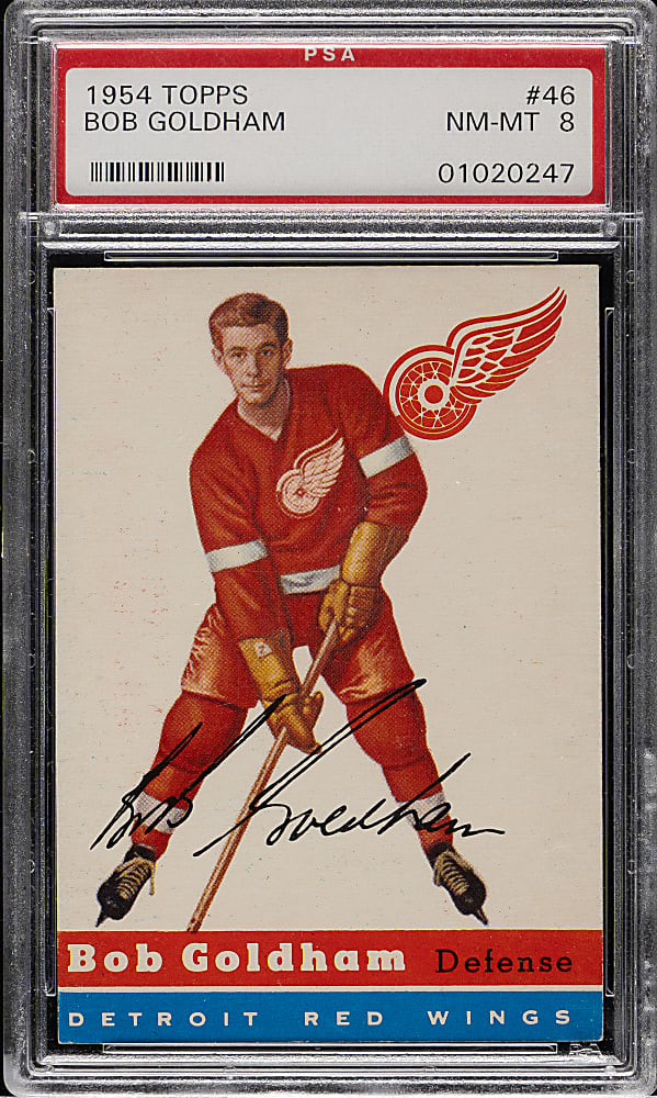 1954-1955 Topps Hockey #46 Bob Goldham PSA NM-MT 8