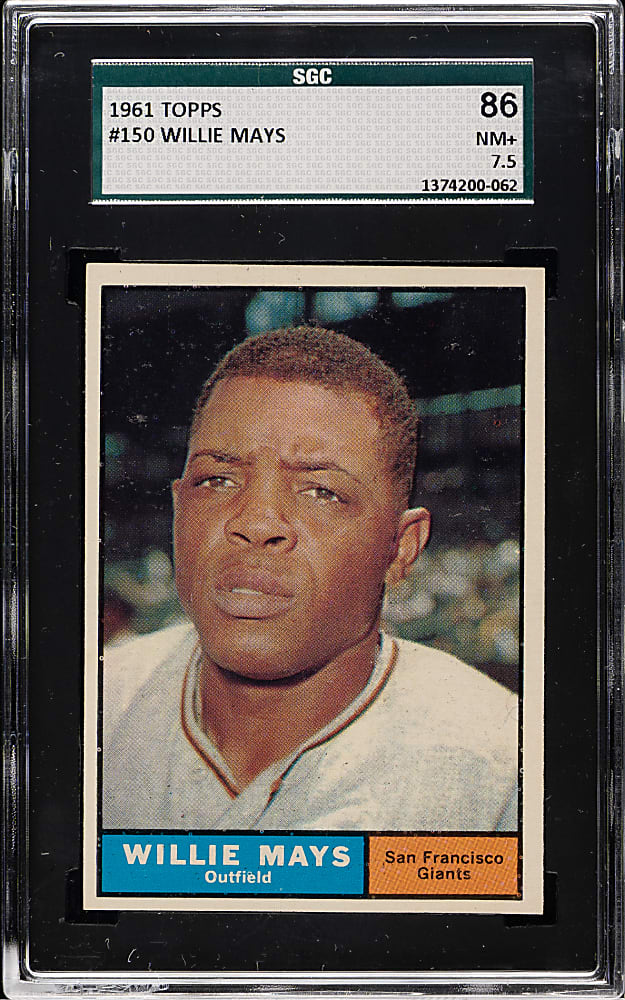 1961 Topps #150 Willie Mays SGC NM+ 86