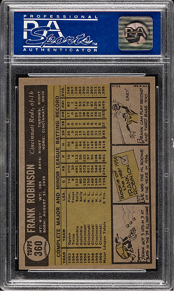 1961 Topps #360 Frank Robinson PSA NM-MT 8