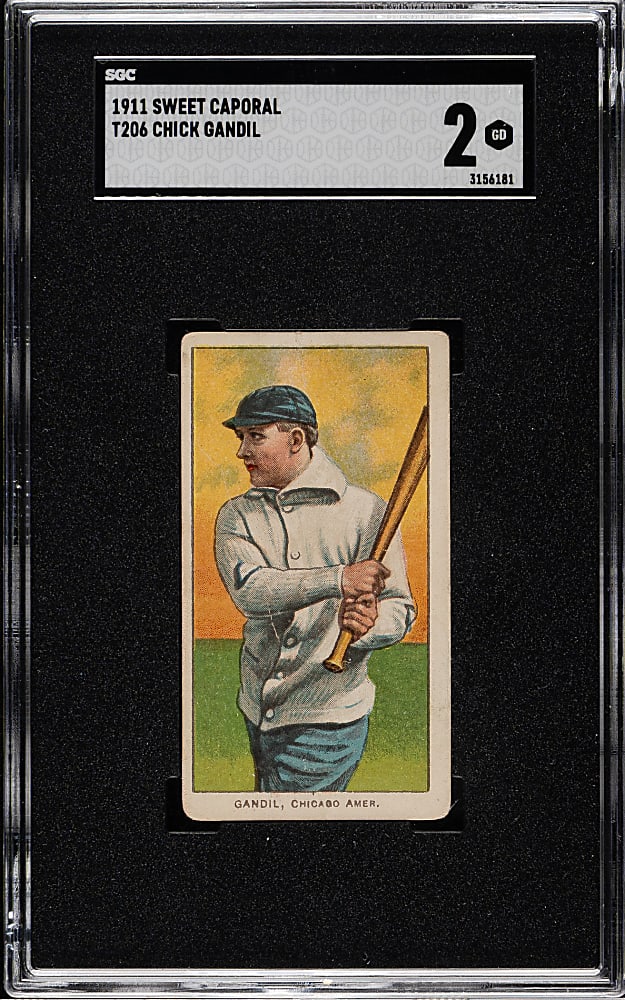 1909-1911 T206 White Border Chick Gandil SGC GOOD 2